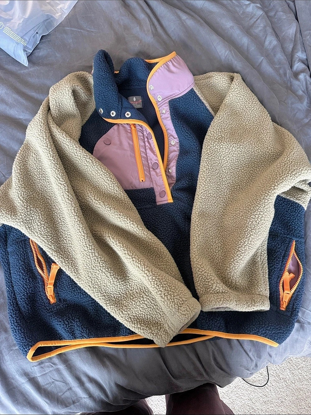 Free People Movement Hit The Slopes Color Block Fleece Pullover